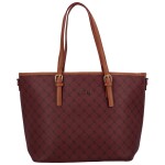 Trendová dámská koženková kabelka přes rameno Laila, vínová