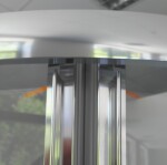 HOPA - VÝHODNÝ SET - ČTVRTKRUH SMART MURO s vaničkou - Barva rámu - Chrom/Leštěný hliník (ALU), Výplň - Grape bezpečnostní sklo - 4 / 6 mm OLCTVRT90CG2