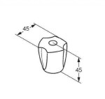 KLUDI - Standard Ovládací rukojeť, studená voda, chrom 7542105-00