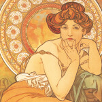 Nástěnný kalendář poznámkový 2027 Notique Alfons Mucha, 20 x 20 cm