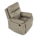 TV a relaxační křeslo s elektrickým ovládáním, potah lanýžová látka v dekoru vintage, 1 motor 240V