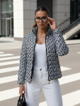 Dámská přechodová bunda se kšiltovkou TY4505 černo-bílá - FashionStreet XXL