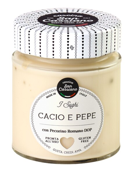 Omáčka Cacio e Pepe s Pecorino Romano DOP a černým pepřem 150 g