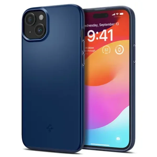Pouzdro Spigen Thin Fit iPhone 15 Plus navy modré