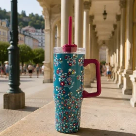 STOR Termohrnek Mickey / Termohrnek / Nerezová ocel / 940 ml / S brčkem (S75543)