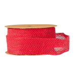Ib Laursen Jutová stuha Red – 5 m, červená barva, textil