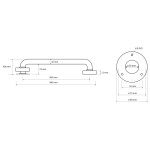 SAPHO - HANDICAP madlo rovné 300, černá mat XH507B