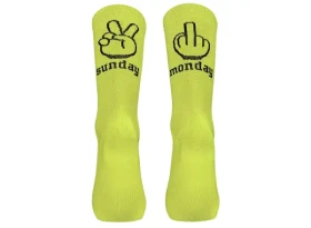 Northwave Sunday Monday cyklistické ponožky Yellow Fluo vel. L (44-47)