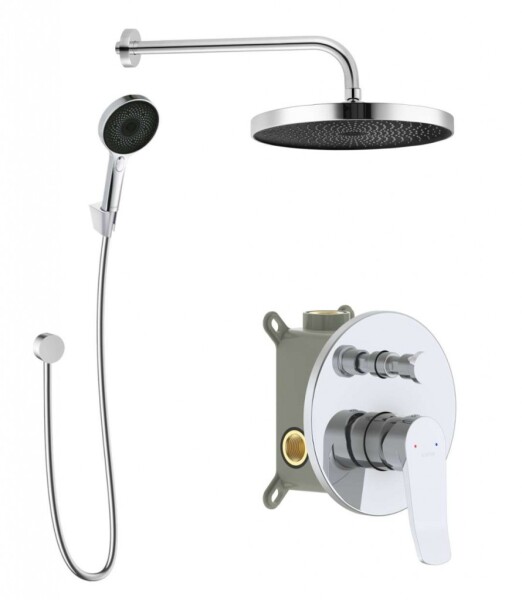 Kielle - Nefia Baterie pod omítku pro 2 spotřebiče, s příslušenstvím a s tělesem, chrom 20627SP30