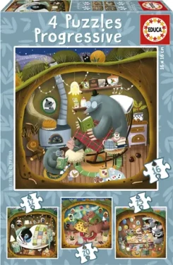 EDUCA Puzzle Lesní příběhy 4v1