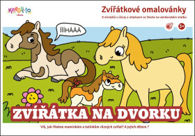 Zvířátka na dvorku - Zvířátkové omalovánky - Barbora Křistková