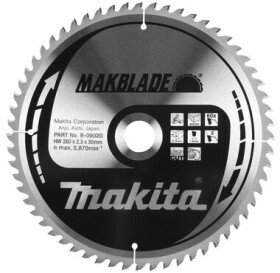 Makita B-09014 Pilový kotouč 255x30mm 60 zubů