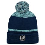 Outerstuff Dětská zimní čepice Seattle Kraken NHL Puck Pattern Cuffed Pom