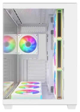Fortron FSP M341-WA bílá / Midi Tower skříň / ATX / průhledná bočnice / ARGB / GPU 410 mm (POC0000340)