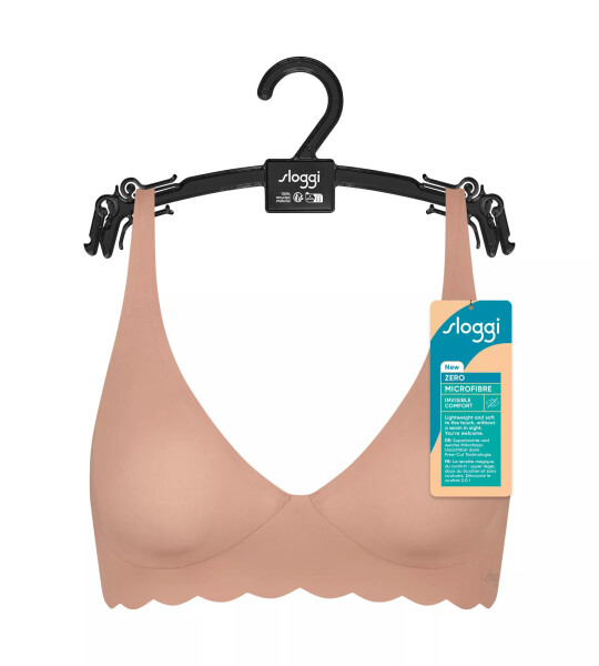 Dámská podprsenka ZERO Microfibre 2.0 Soft bra - CAMEO BROWN - sv. hnědá 00ME - SLOGGI BROWN S