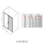 CERANO - Sprchový kout Varone LINE L/P - 6 mm - chrom, mléčné sklo - 100x80 - posuvný CER-DY505-90157