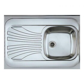 Dřez 1K 800/600 pravý satén + sifon