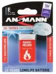 Ansmann 9V Lithium E-Block 10 let / Baterie / pro detektory kouře / 1 ks (5021023-01)