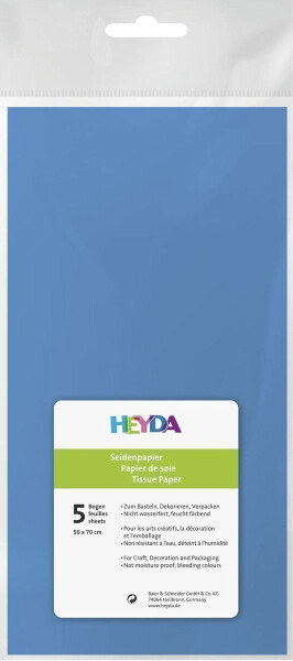 HEYDA Hedvábný papír 50 70 cm světle modrý ks