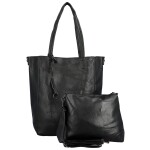 Stylová sada: Kabelka přes rameno a crossbody Leonita, černá