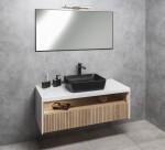 SAPHO - AROWANA zrcadlo v rámu 50x80cm, černá mat AWB5080