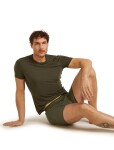 Pánské merino boxerky ICEBREAKER Mens Anatomica Long Boxers, Dark Loden velikost: M
