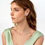 Stříbrné náušnice Blue Butterfly - motýl, stříbro 925/1000, Modrá