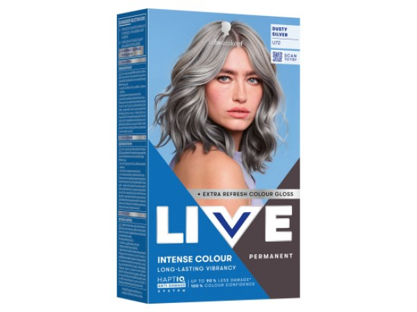 Schwarzkopf Live Intense Colour Permanent barva na vlasy U72 šedivá stříbrná
