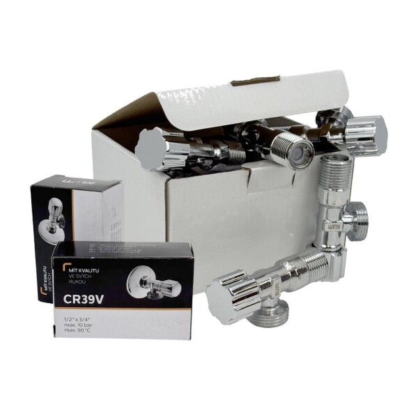 MEREO - Klum Ventil rohový, s vřetenem, pochr. mosaz, 1/2"x3/4" - 40ks CR39VAKCE