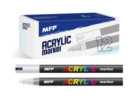 Akrylový popisovač 4 mm - stříbrný
