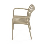 Židle jídelní, stohovatelná, cappucino plast