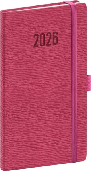 Kapesní diář Rivoli 2026, růžový