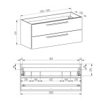 Mereo Bino, koupelnová skříňka 101 cm, dub Arlington CN622S