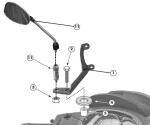 A357A montážní sada plexi Piaggio Beverly 125ie - 300ie/350 Sport Touring (-20) pro plexi 357A