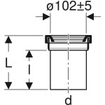 GEBERIT - Příslušenství Připojovací trubka s manžetou, d 110 mm 152.435.16.1