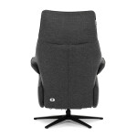 Relaxační křeslo, elektrické zabudované ovládání, šedá, látka, TV-B3973 GREY2