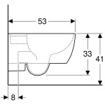 GEBERIT - iCon Závěsné WC, 355x530 mm, s KeraTect, bílá 204000600