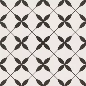 Dlažba Clover Black Pattern 29,8/29,8