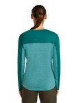 Dámské merino triko s dlouhým rukávem ICEBREAKER Wmns 125 Cool-Lite Sphere LS Tee CB, Tidaltalhthr/Tidalteal/Cb velikost: M