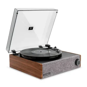 Victrola VTA-78-WLN-INT Eastwood hnědá / Gramofon řemínkový / 3 rychlostní / BT / RCA / sluchátkový výstup