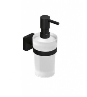 KLUDI - Vela S Dávkovač mýdla s držákem, sklo/matná černá 2597639