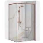 REA/S - Sprchový kout SOLAR - Copper Brush 90x90 Se sprchovou vaničkou Savoy black KPL-96015