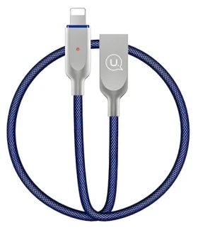 USAMS SJ170 modrá / Datový kabel / Lightning / Smart Power Off / 1,9 m (IPYSUSB202)