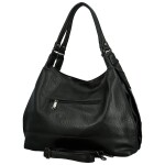 Módní dámská koženková kabelka na rameno Nives, černá