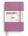 Měsíční plánovač Zápisník Dusty Rose, Paperback B6+ 2027, 16 Months, Softcover, anglicky