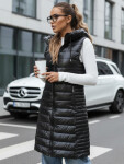 Dámská prošívaná vesta s kapucí černá FashionStreet TY5255 L