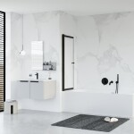 HOPA - Vanová zástěna EASY SLIDE BLACK NEW - Barva rámu - Černá matná, Rozměr A - 100, Rozměr C - 150, Směr zavírání - Univerzální Levé / Pravé, Výplň - Čiré bezpečnostní sklo - 5 mm BCEASL100BCN