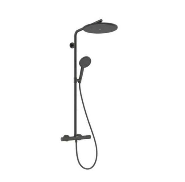 HANSGROHE - Raindance Alive S Puro Sprchový set s termostatem, 21x34 cm, 3 proudy, EcoSmart, kartáčovaný černý chrom 24593340