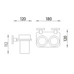 Nimco Unix chrom držák na kartáčky dvojitý UN X3-58DW-26 UN X3-58DW-26