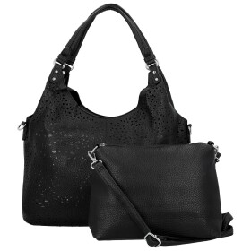 Moderní dámská koženková kabelka na rameno Margita, černá